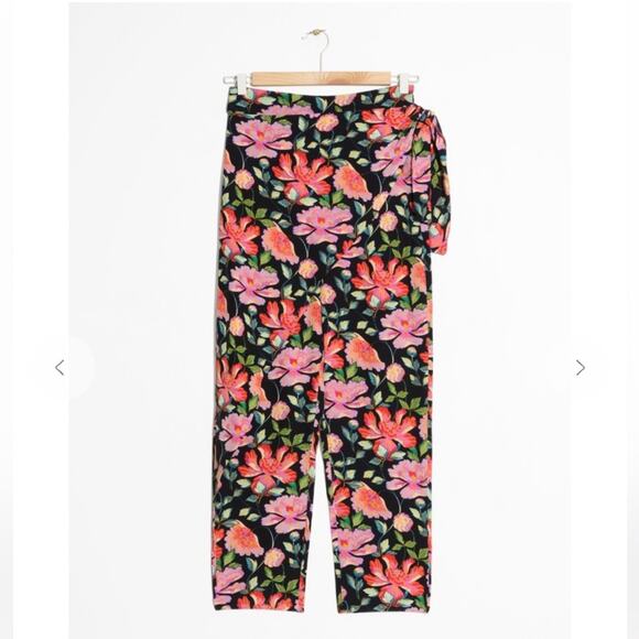 & Other Stories Peony Print Trousers - Picture 2 of 9